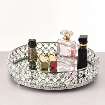 Crystal Skladovacie Koše Box Jednoduchosť Štýlu Domov Organizér na Šperky Náhrdelník Tanier dezertný Zásobník Dekoratívne