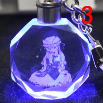 Touhou Projekt Fashion Anime Prispôsobené LED kľúčenky Keyring Hračka Keychain Svetlo Keyholder Unisex Darček k Narodeninám NOVÉ