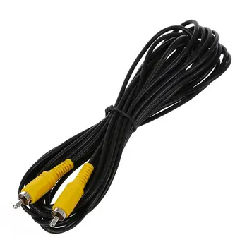 6M Žltá RCA Male RCA Samec Plug o Video Predlžovací Kábel Kábel, Čierny