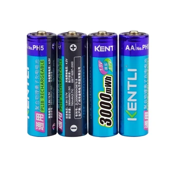 KENTLI 8pcs Stabilné napätie 3000mWh AA batérie 1,5 V nabíjateľná aa batéria lítium-polymérová batéria pre kamery ect
