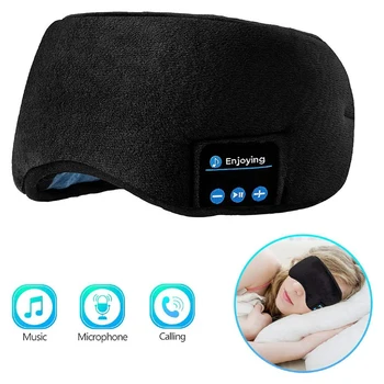 Bluetooth 5.0 Spanie Očná Maska Pre Slúchadlá Cestovné Hudby Bezdrôtový Oko Odtiene Beží Športové Headset