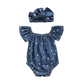 2020 Nové Módne Hot Novorodenca Dieťa Baby Kombinézu Sladké Dievča Focusnorm 2 ks Oblečenia Krátky Rukáv Dot hlavový most Oblečenie Set