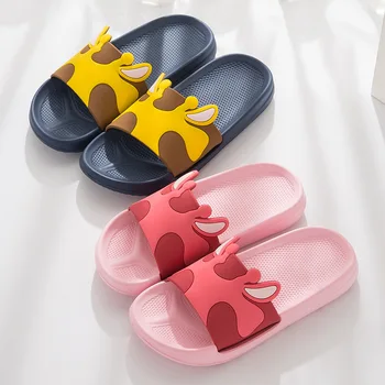 Papuče žien doma v lete kúpeľne s hrúbkou dna, protišmykové pánske sandále, rodičov a detí cartoon deti