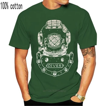 Nový Dizajn Mens Formálne Košele Homem Vintage Deep Sea Diver Prilba Krátky Rukáv Šaty, Bavlna Deep Sea Diver T Shirt Predaj
