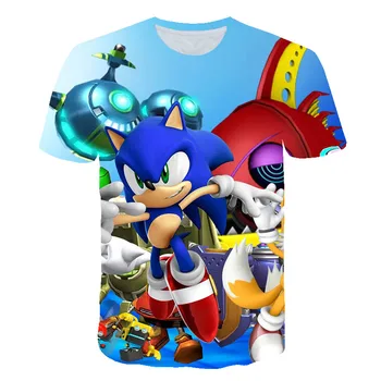 Funny T-shirts 3D dieťa Boys Dievča sonic the hedgehog Deti Kostým Nadzvukové Mario sonic Deti, Oblečenie pre chlapcov, Oblečenie camisetas