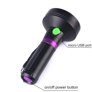 TOPCOM 390nM Čiernym svetlom UV Lampa Detektor USB Nabíjateľné Silný 100 LED Scorpion Finder Baterka s 26650 Batérie