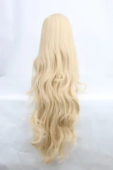 Volcaloid3 SEEU Parochňu 100 cm Light Blond Kučeravé Dlhé Vlnité Tepelne Odolných Syntetických Vlasov Cosplay Kostýmy, Parochne + Parochňu Spp