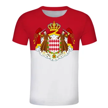 Monako t shirt vlastné Európe vlajkou krajiny erbom Monako FC futbal, dostihy t shirt cestovné Upomienkové Darčeky Športové oblečenie
