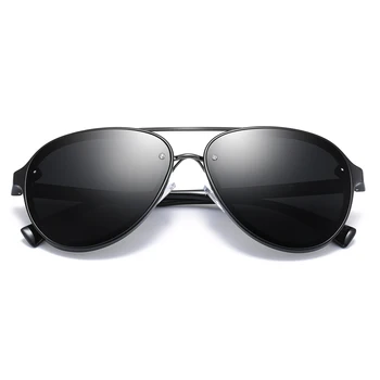 Peekaboo muž polarizované slnečné okuliare TR90 ultra ľahké 2019 TAC 1.1 objektív retro slnečné okuliare pre mužov polarizované uv400 matte black
