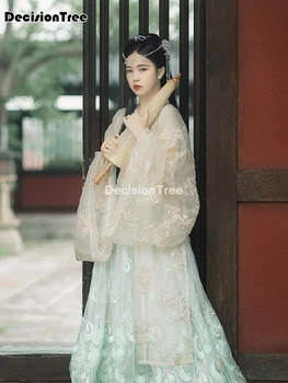 2021 starovekej čínskej kostým ženy fáze výkonu oblečenie hanfu kabát kostým čínsky tradičný ľudový tanec hanfu plášť