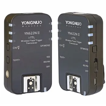 2 ks Yongnuo YN622N II + YN622N-TX i-TTL Bezdrôtový Flash Trigger Vysielač pre Nikon Fotoaparát pre Yongnuo YN565 YN568 YN685 Flash