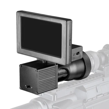 Nočné videnie HD 1080P fotoaparát 4.3 palcový displej conjoined infračervené iluminátor Riflescope lov optický systém