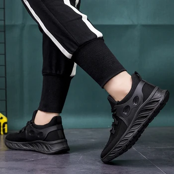 Nové pánske priedušná opotrebovaniu jogging topánky krajky-up zhora športové topánky Zapatillas Hombre vonkajšie non-slip ležérne topánky