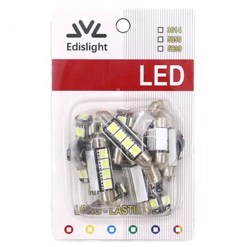 Edislight 11Pcs Biela LED Lampa Auto Žiarovky Interiér Balík Kit Pre Roky 2013-2017 Mitsubishi Outlander Mapu Dome Kufra, Platňa Svetlo