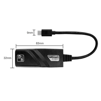 USB C Gigabite Ethernet USB-C do RJ45 Lan Adaptér pre MacBook Pro/Galaxy S9/S8/Poznámka 9 Typu C, USB Ethernet Externé Sieťové Karty