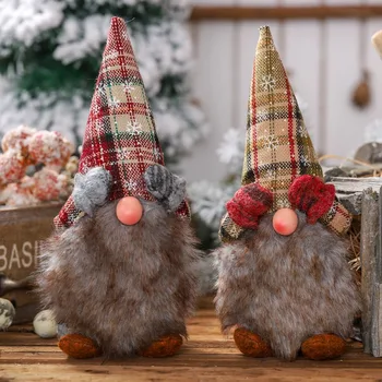 Vianočné Ozdoby Dlho Klobúk Plyšové Gnome Bábika Roztomilý Koberčeky Plachý Bábiky Santa Visí Prívesok Dovolenku Festival dieťa Darčekové Dekorácie