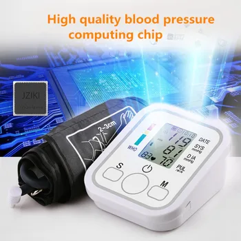 Profesionálny Automatický Digitálny Rameno Krvný Tlak Monitor Tonometer Sphygmomanometer Tensiometro Pulsometer Arteriálny Tlak