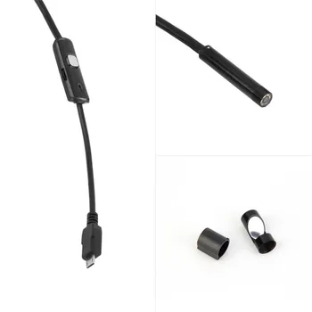 1 M 7mm Objektív Kábel USB Mini, Neohybné, Inšpekčné Kamery Had Trubice Nepremokavé Endoskopu Borescope so 6 LED pre Android Telefónu