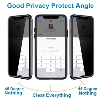 Magnetické ochrany Osobných údajov Tvrdené Sklo puzdro pre Samsung S8 S9 S10 Plus Poznámka 8 9 10 Plus Prípade celého Tela Kovové Chrániť Kryt Pre A50 A70