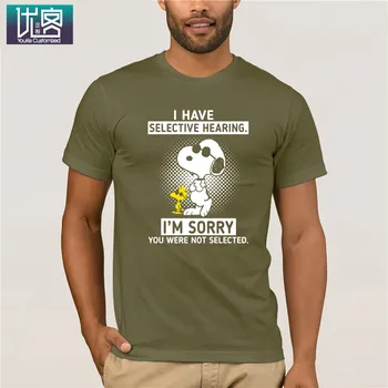 Značky Gildan Arašidy A Woodstock som Selektívne Sluchu T-Shirt pánske Tričko Krátky Rukáv