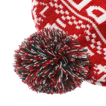 1Pc Pompom Vianočné Hat Pletený Sveter Čiapočku Vianočné Pletené Klobúk Ženy Muži Beanie Spp 2021 Nový Rok Dekorácie Vianočné Darčeky