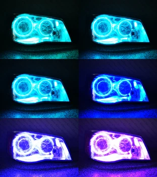 Pre Dodge Grand Caravan 2011-2017 RF diaľkové ovládanie Bluetooth APLIKÁCIA Multi-Farba Ultra svetlé RGB LED Angel Eyes Halo Krúžkov