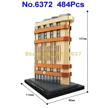 484pcs nás slávny architektúry new york železo stavebná blok Hračka