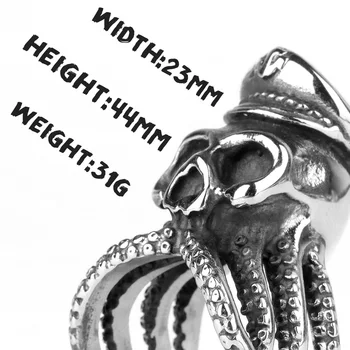 Z nehrdzavejúcej Ocele Mužov Krúžky Octopus Sépie Kapitán Punk Rock, HipHop pre Biker Muž Priateľ Šperky Tvorivosti Darček Veľkoobchod