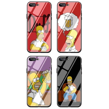 Vtipné Simpson Jesť Tvrdeného Skla Telefón puzdro pre iPhone 5 5S SE 2020 6 6 7 8 plus X XR XS 11 pro Max