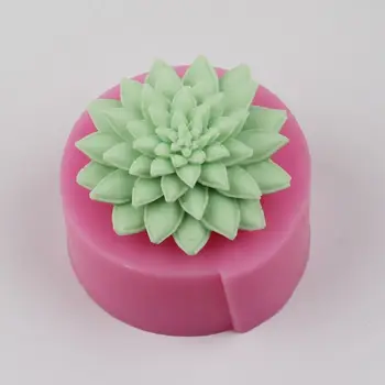 Horúce Lotosový kvet 3D Sviečka, silikónové formy fondant tortu formy formulára Hlinené formy Soľ rezbárstvo plesne