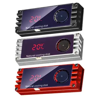 Nové M2 SSD Chladič Chladiaci Ventilátor Hliníkovej Zliatiny Odvod Tepla OLED Zobrazenie Teploty Radiátora Chladič Pre M. 2 2280 NVME SSD