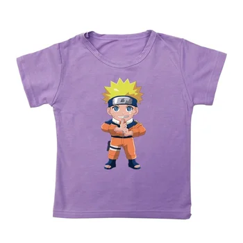 Nový roztomilý Naruto Uzumaki t shirt deti Krátke Rukávy detské Bavlnené tričko chlapci dievčatá v pohodě T Shirt Teens Módne Tee Topy