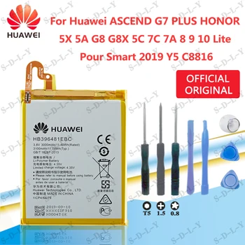 Pôvodné HB396481EBC Batérie Huawei ASCEND G7 a ČESŤ 5X Y6ii GR5 5A 7A/7C G8 G8X 8 9 10 LITE L03 UL00 TL00 AL00 3100mAh