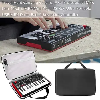 Cestovné Tvrdé puzdro pre Akai Professional MPK Mini MKII | 25-Key Ultra-Prenosný USB MIDI Drum Pad & Radiča Klávesnice