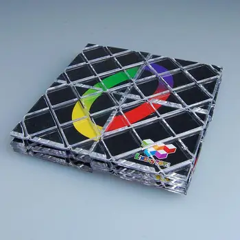 LeadingStar 12 Panelov 5 Krúžky LingAo Master Black Magic Cube Skladanie Puzzle Kľukatých IQ Test Hračiek