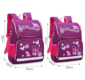 Taška deti, dievčatá, deti batoh fialová školské tašky ortopedické deti deti nepremokavé tašky školský batoh 1 stupeň