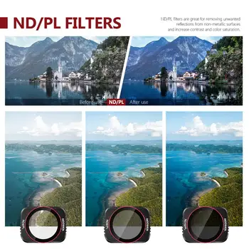 Neewer Objektív Filter s Neutrálnou Hustotou/Polarizačné 2 v 1 Filter Kompatibilný s DJI Mavic Vzduchu 2 Objektívu Multi-Vrstvené Filtre