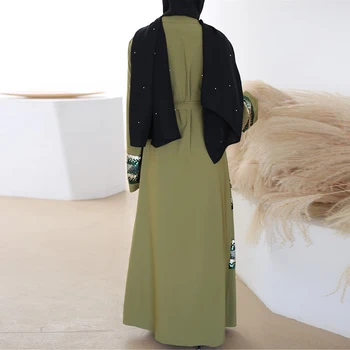 Ženy Kimono Abaya Turecko Hidžáb Moslimské Oblečenie Kaftan Dubaj Kaftane Marocain Islamské Oblečenie Islam Ramadánu Župan Musulman Abayas