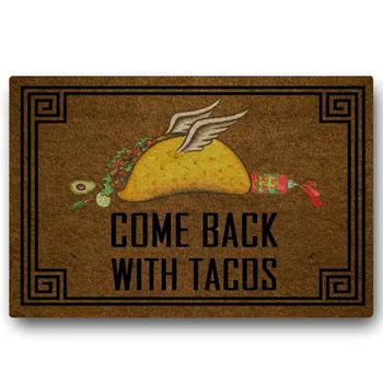 Vtipné Rohožky Vstupné Dvere Mat Rohože vrátil s Tacos | Štandardné Vonkajšie Vitajte Mat | Vnútorné Dekoratívne Kúpeľňa Kitch