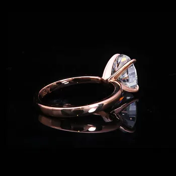 2.0 carat 7x9mm Elipsovitý Rez DF VVS1 Moissanite Zapojenie snubný Prsteň 4-Kolíková nastavenie Klasický Štýl Jemné Šperky 18k Rose Gold