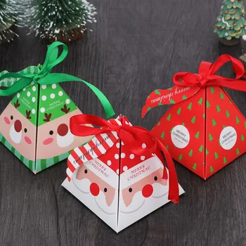50pcs Veselé Vianočné Cukrovinky Box Papierové Darčekové Tašky Vianočný Stromček Darčekovej krabičke s Zvony Vianočné Dekorácie Dodávky Navidad