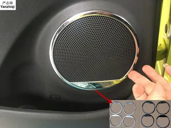 Z nehrdzavejúcej ocele 4pcs/veľa Dvere zvuk dekoratívne rám krúžok auto samolepky Pre Hyundai Kona Encino 2018 2019 Auto Stying