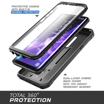 SUPCASE Pre Samsung Galaxy S9 Plus Jednorožec Chrobák UB Pro Shockproof Robustné puzdro s vstavaným-in Screen Protector & Stojan