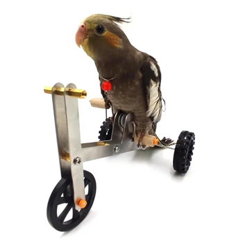 Vtipné Papagáj Mini Kovové Bicykli Hračka Pre Vtáky Školenia Plaything Parakeet Cockatiel Conure Vzdelávací Interaktívny Rekvizity