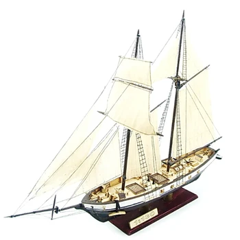 Nový 1:130 Plachtenie DIY Loď Montáž Model Klasickej Drevenej Lodi Dekoráciu Dreva