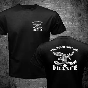 Nové Francúzsko Troupes De Montagne Chasseurs Alpins Horské Brigády Armády 2019 Nové Muži T-Shirt Mužov Letné Štýl Bežné Čaj