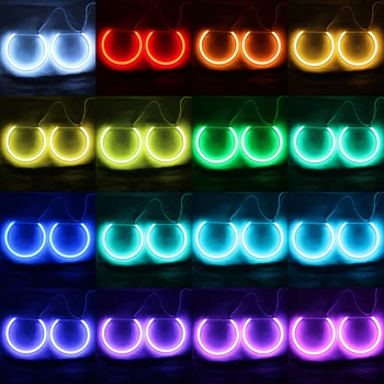 RGB Angel Eyes Bavlna LED RGB Bluetooth, Bezdrôtové WIFI IČ Svetlomety Pre Mitsubishi Lancer roky 2008-2010 non projextor / Lancer X