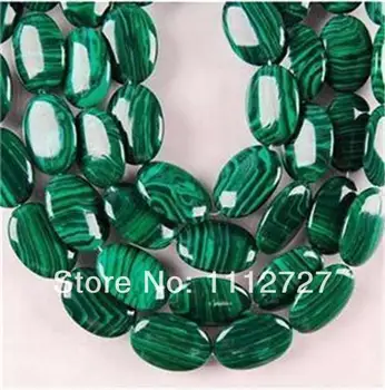 13X18MM Módne Zelený Malachit Šperky Kameň Oválne Voľné Korálky, Ručne Vyrobené Módne Šperky Robiť Dizajn, 15