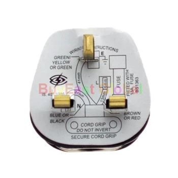 (5 KS) UK, Malajzia, Singapur 3 Ploché Pin DIY Rewireable elektrickej Zástrčky AC100~220V 13A Čierna Farba