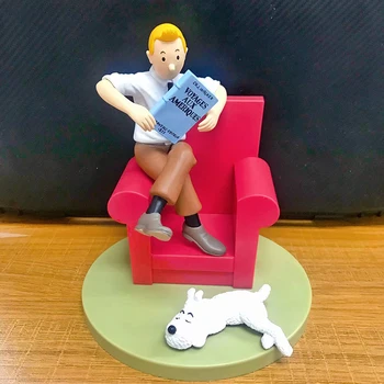 15 cm Anime Les Aventures De Tintin A Milou Tintin Akcie Obrázok The Adventures of Tintin PVC Zber Model Bábiky, Hračky, Darčeky